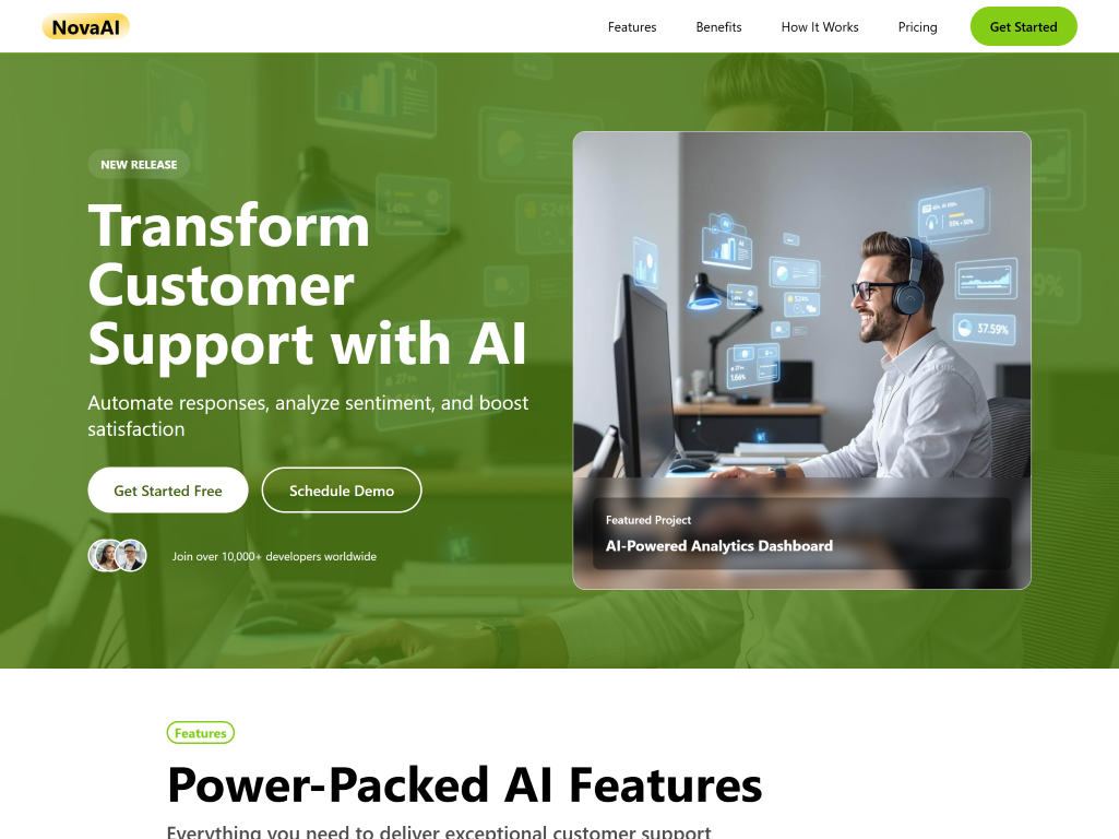 Tech Startup Landing Page
